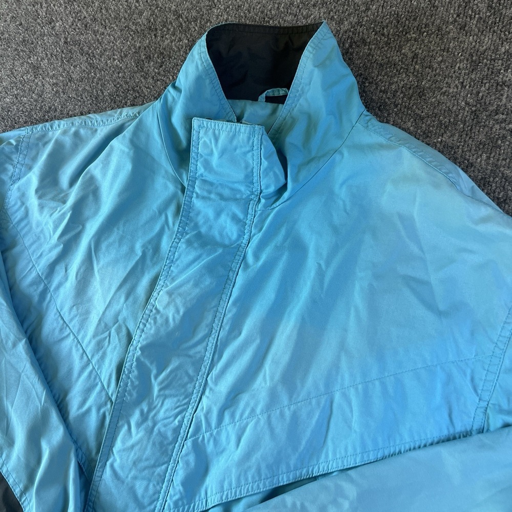 Vintage Levi's Thunder River Windbreaker Jacket Blue Black Nylon 90s Men's L